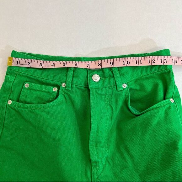 Topshop Green Jeans size W28 L32 US 6 - Picture 8 of 11